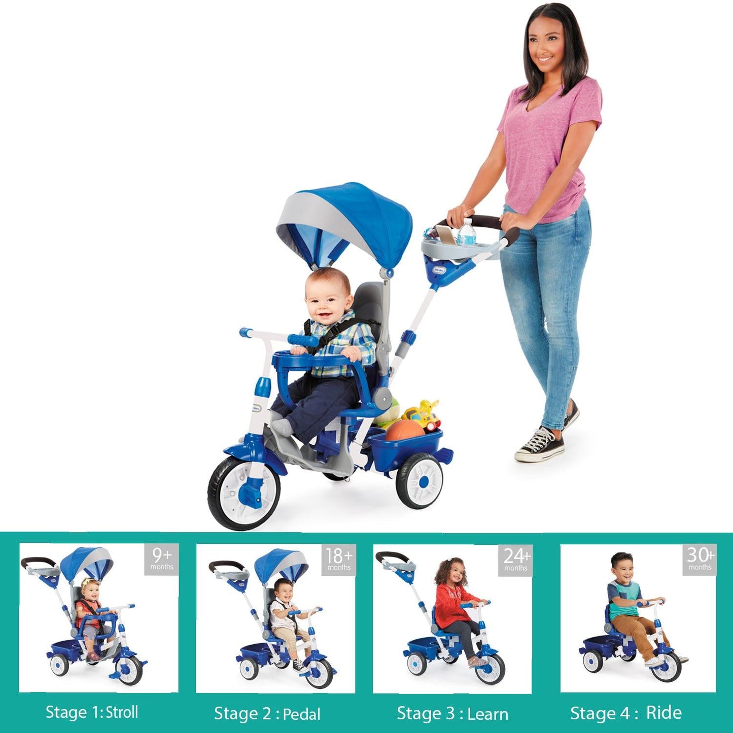 Perfect Fit 4-in-1-Trike - Blue | Little Tikes
