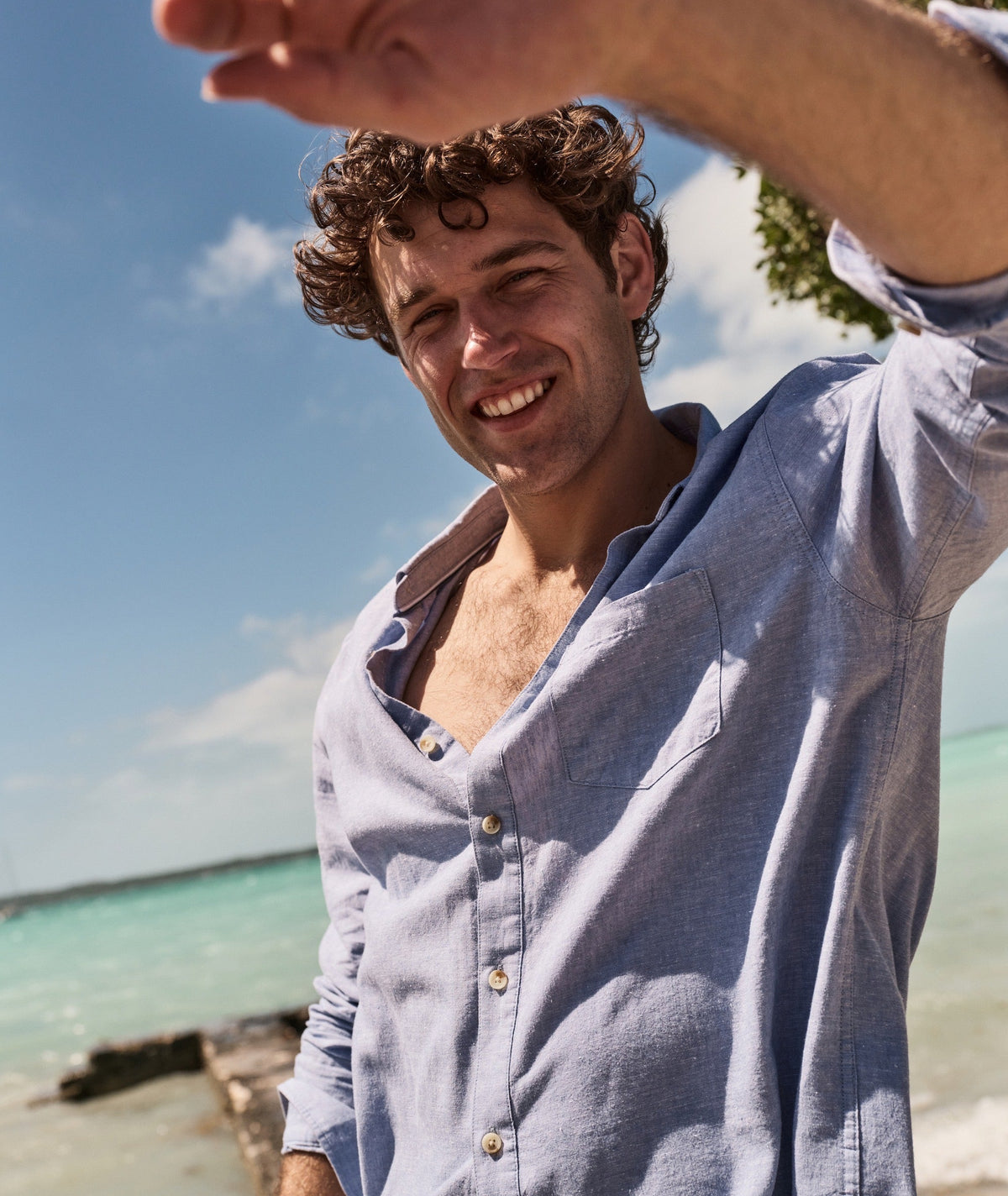 Marine Layer Better-Than-Linen Long Sleeve Shirt
