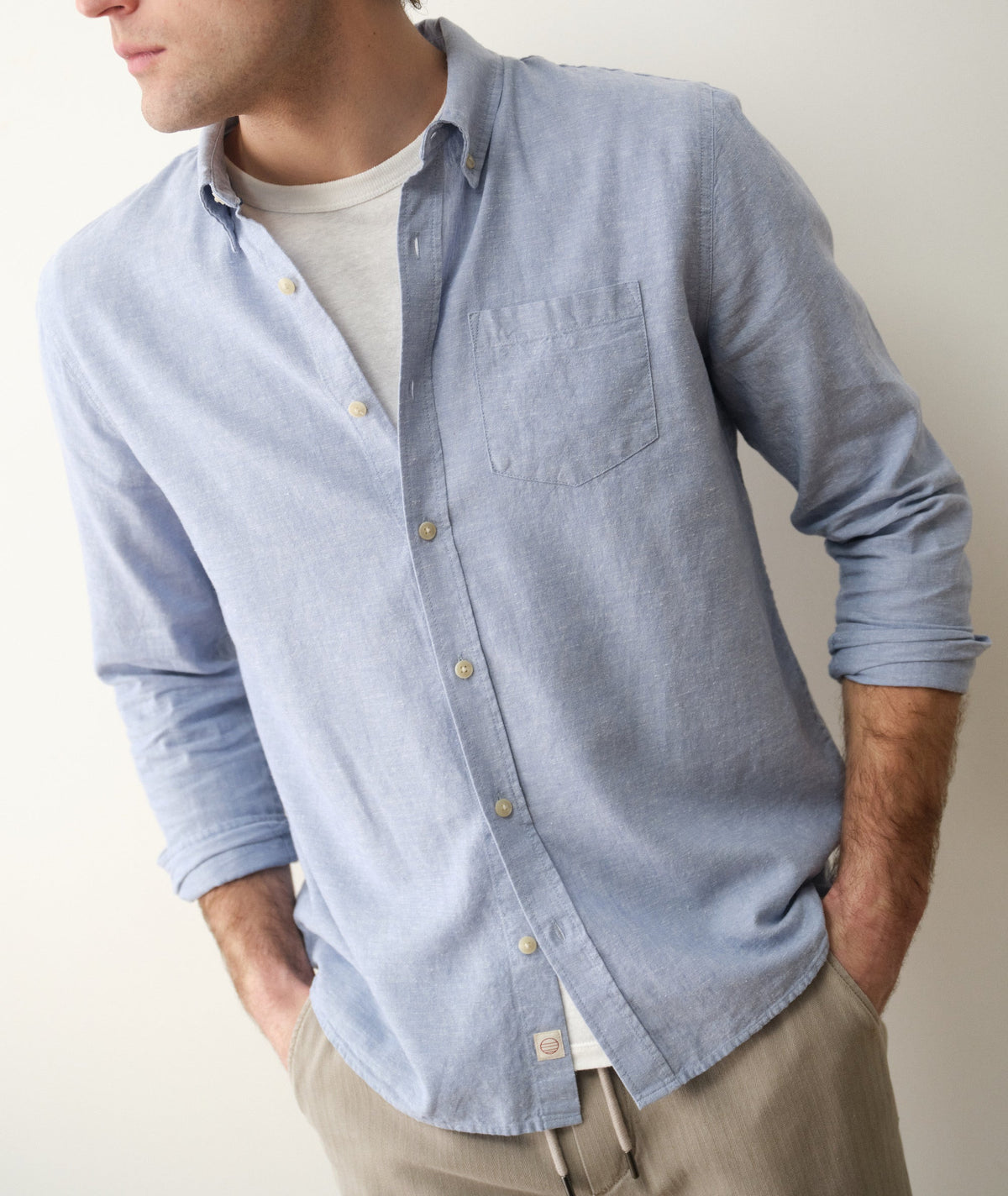 Marine Layer Better-Than-Linen Long Sleeve Shirt