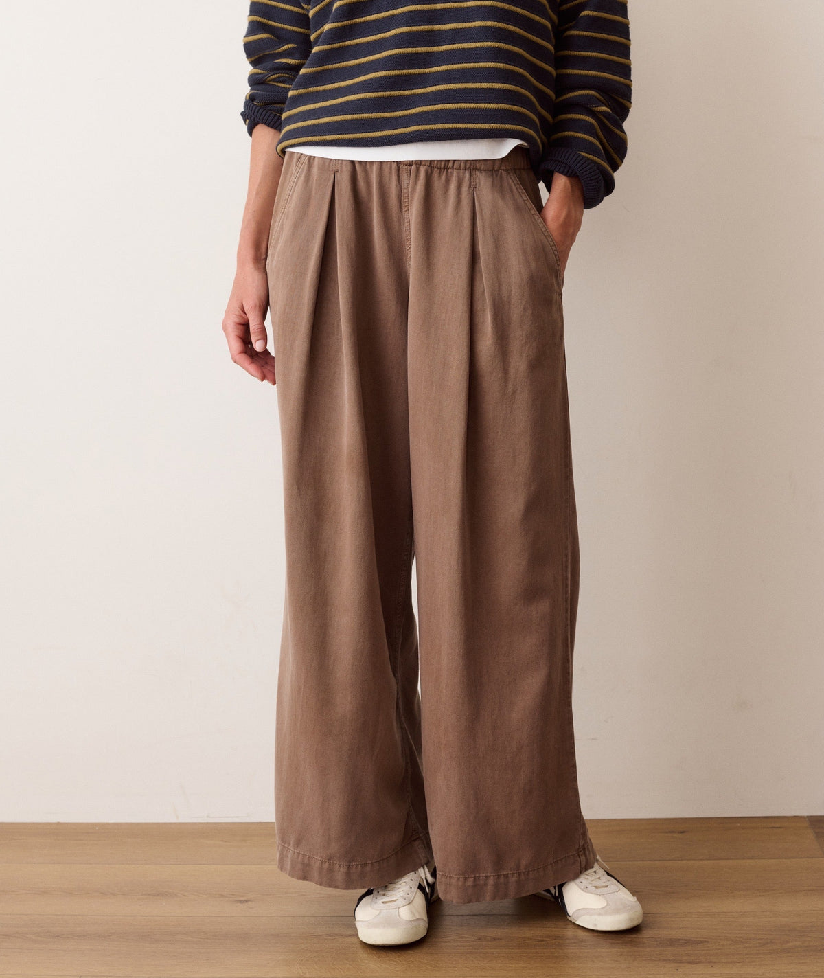 Marine Layer Allison Pleated Wide Leg Trouser