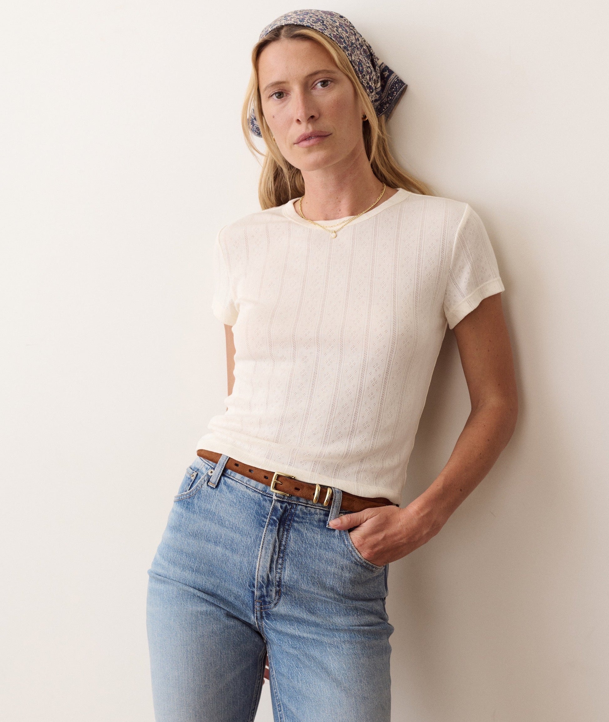 Marine Layer Lexi Pointelle Tee