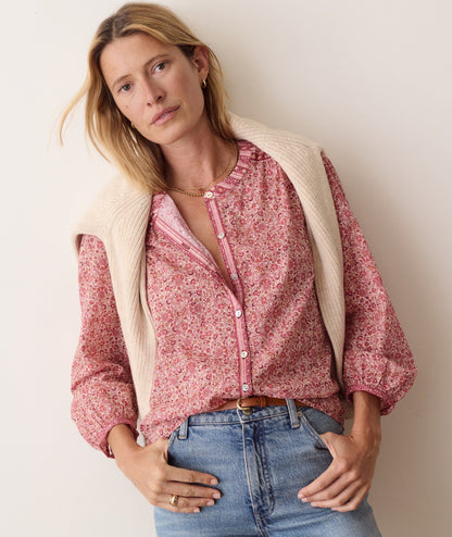 Marine Layer Vivian Button Through Blouse