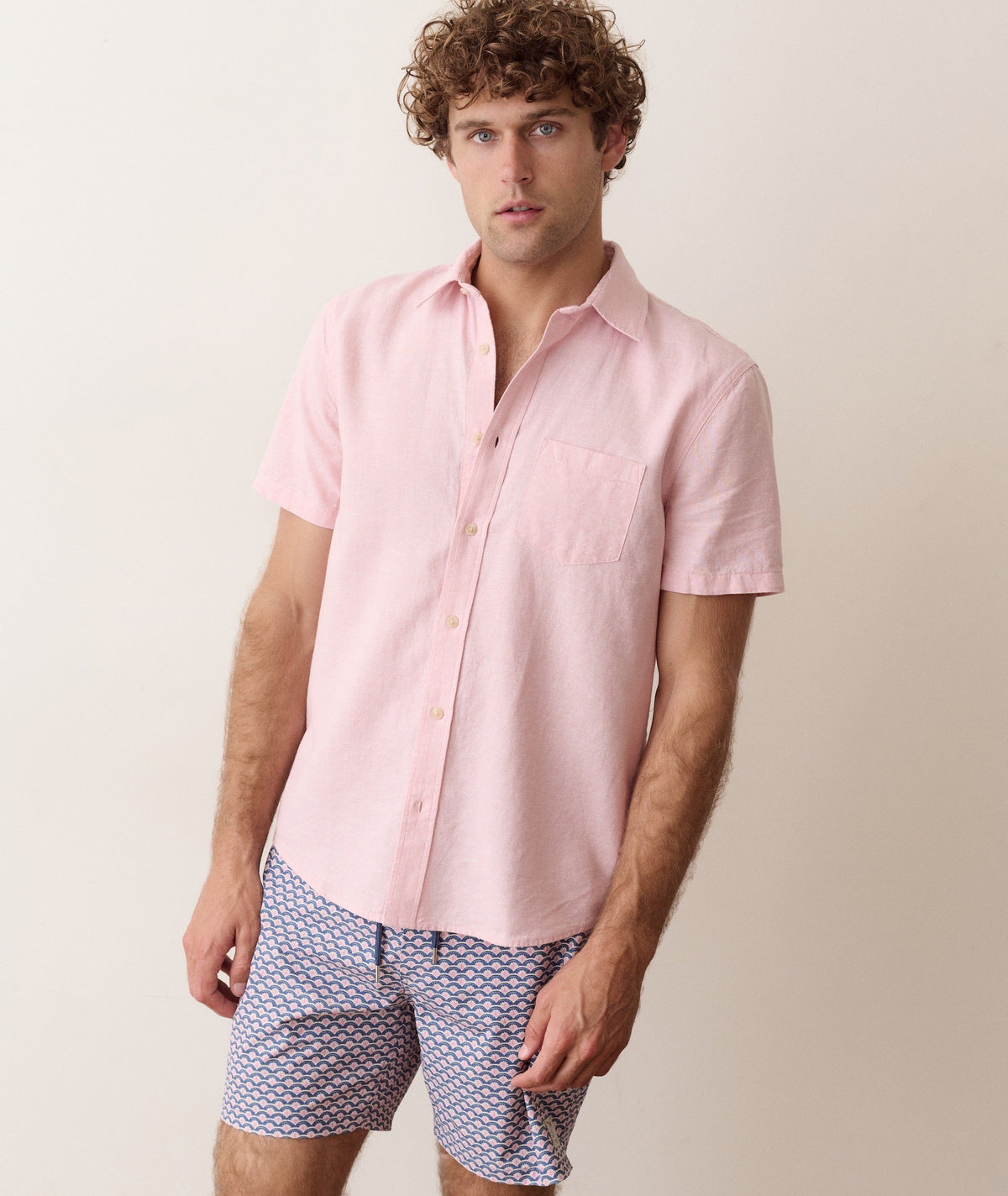 Marine Layer Better-Than-Linen Short Sleeve Shirt