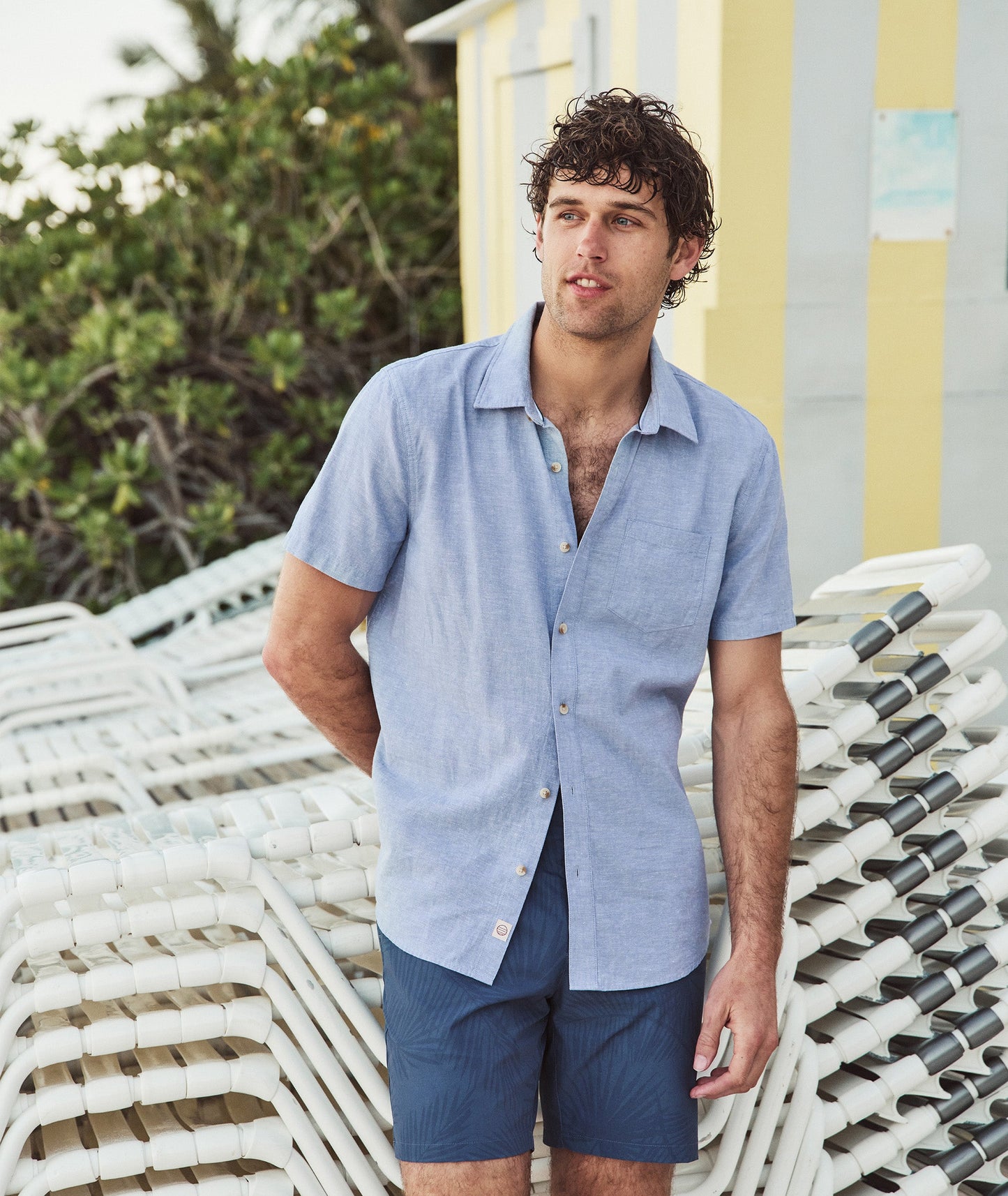 Marine Layer Better-Than-Linen Short Sleeve Shirt