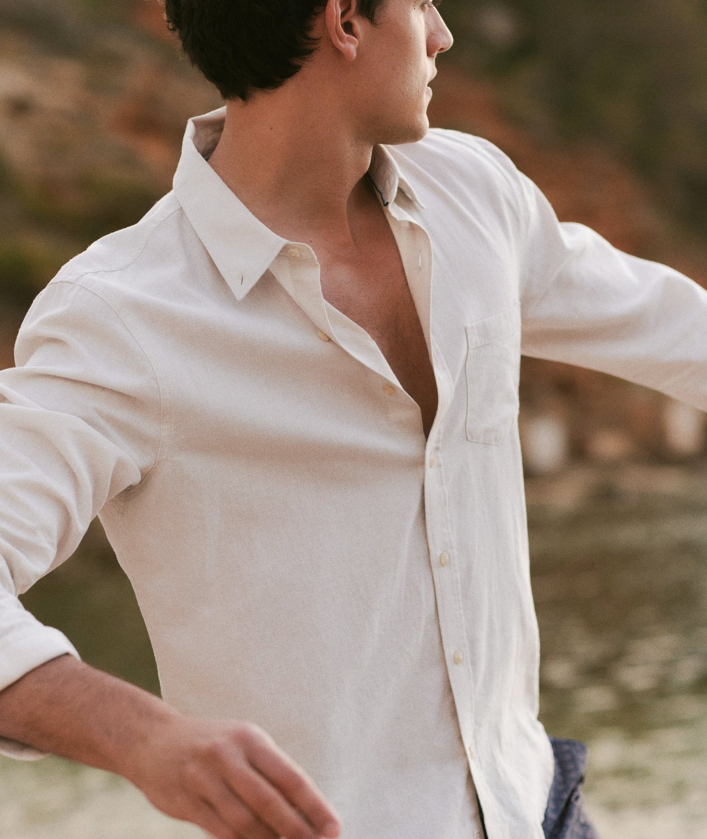 Marine Layer Better-Than-Linen Long Sleeve Shirt