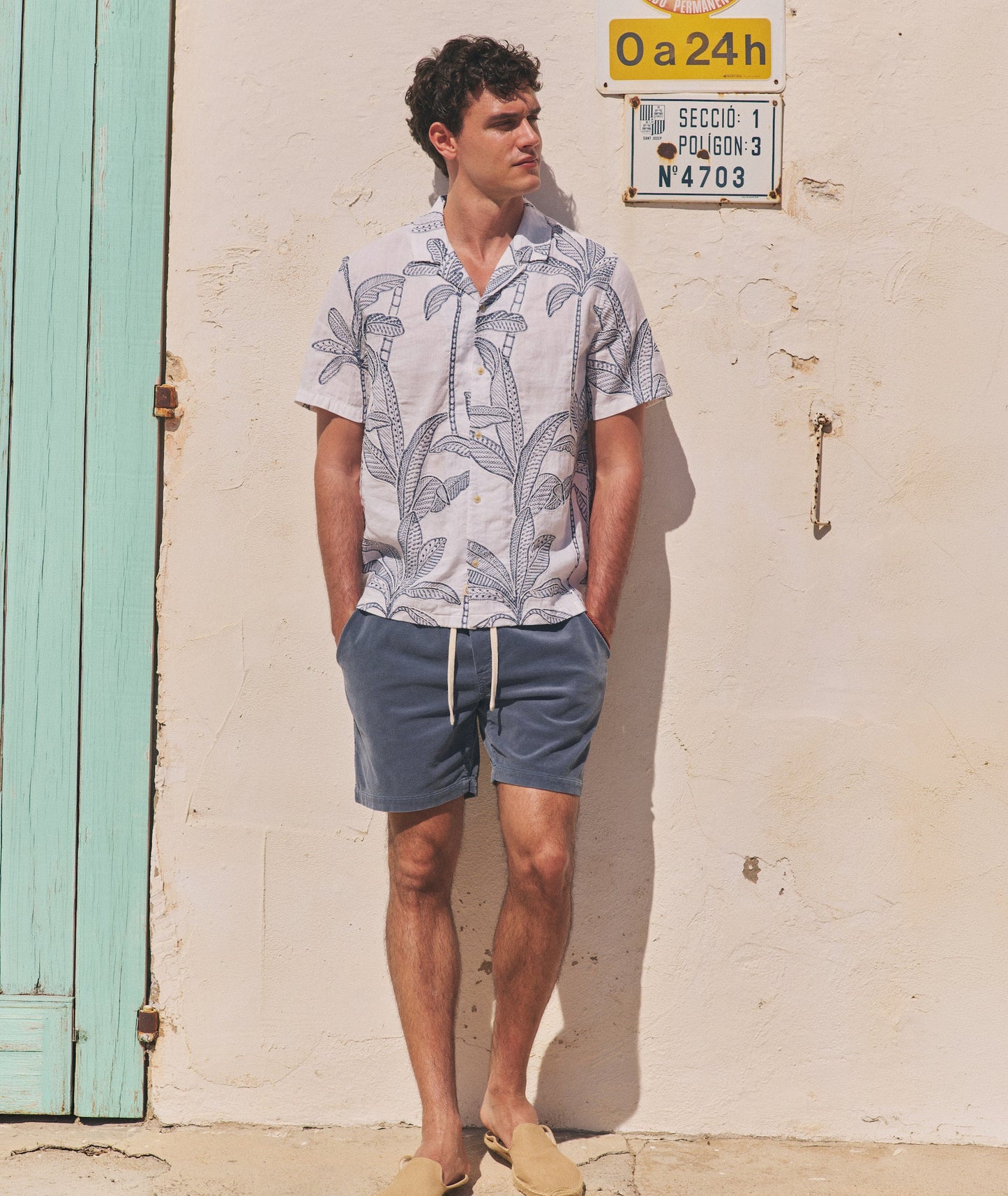 Marine Layer Palma Embroidered Resort Shirt