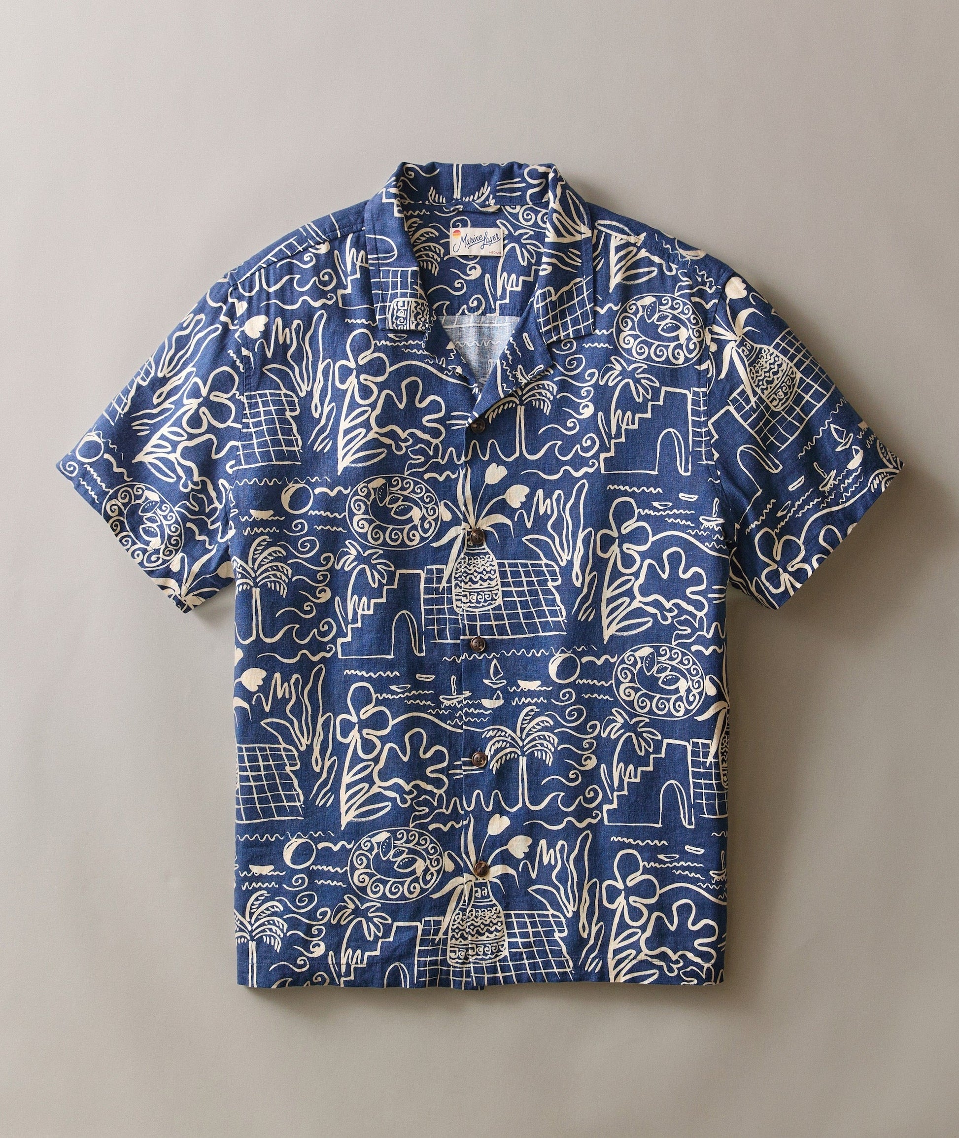 Marine Layer Pablo Tencel Linen Resort Shirt