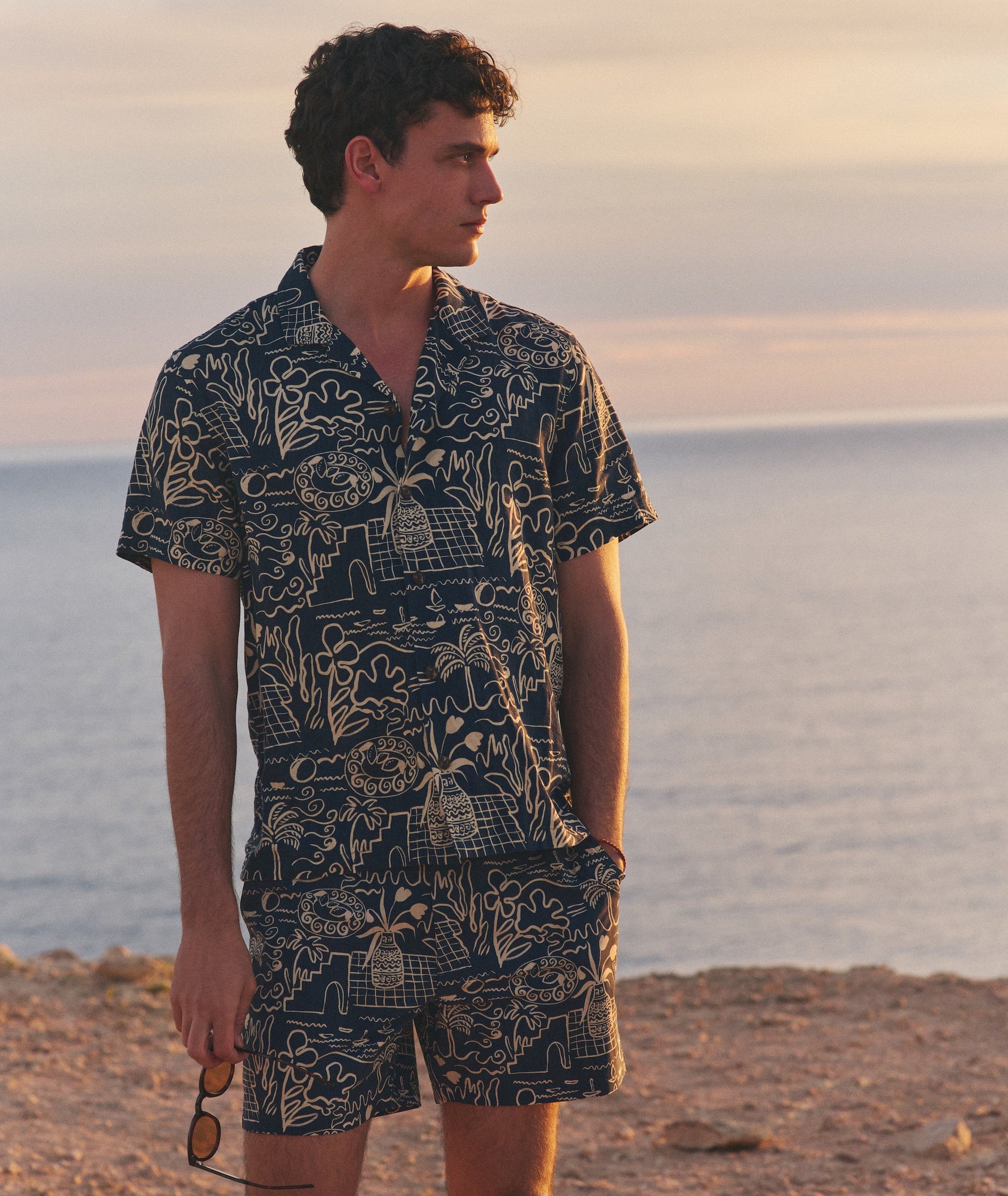 Marine Layer Pablo Tencel Linen Resort Shirt