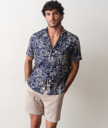 Marine Layer Pablo Tencel Linen Resort Shirt