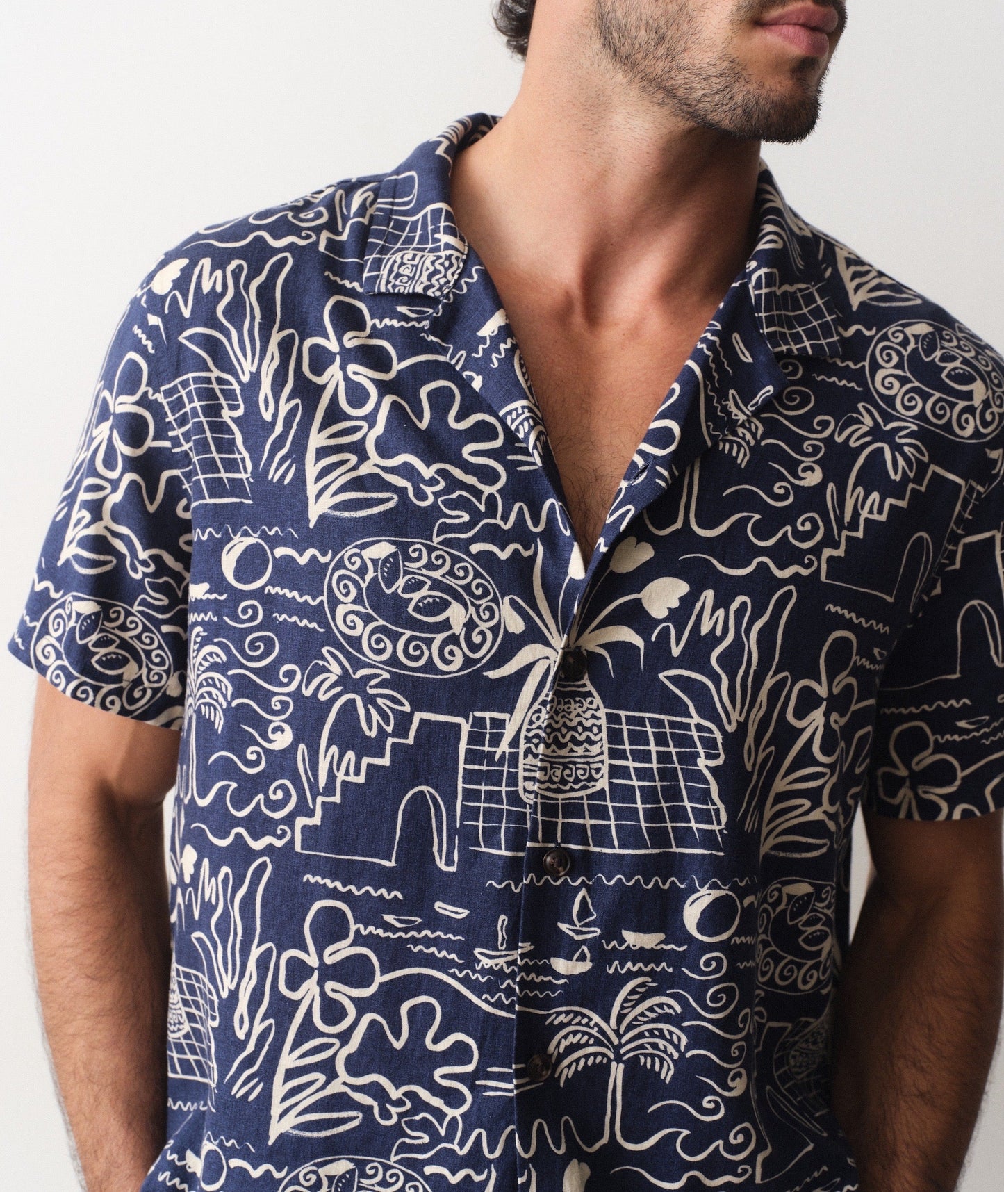 Marine Layer Pablo Tencel Linen Resort Shirt