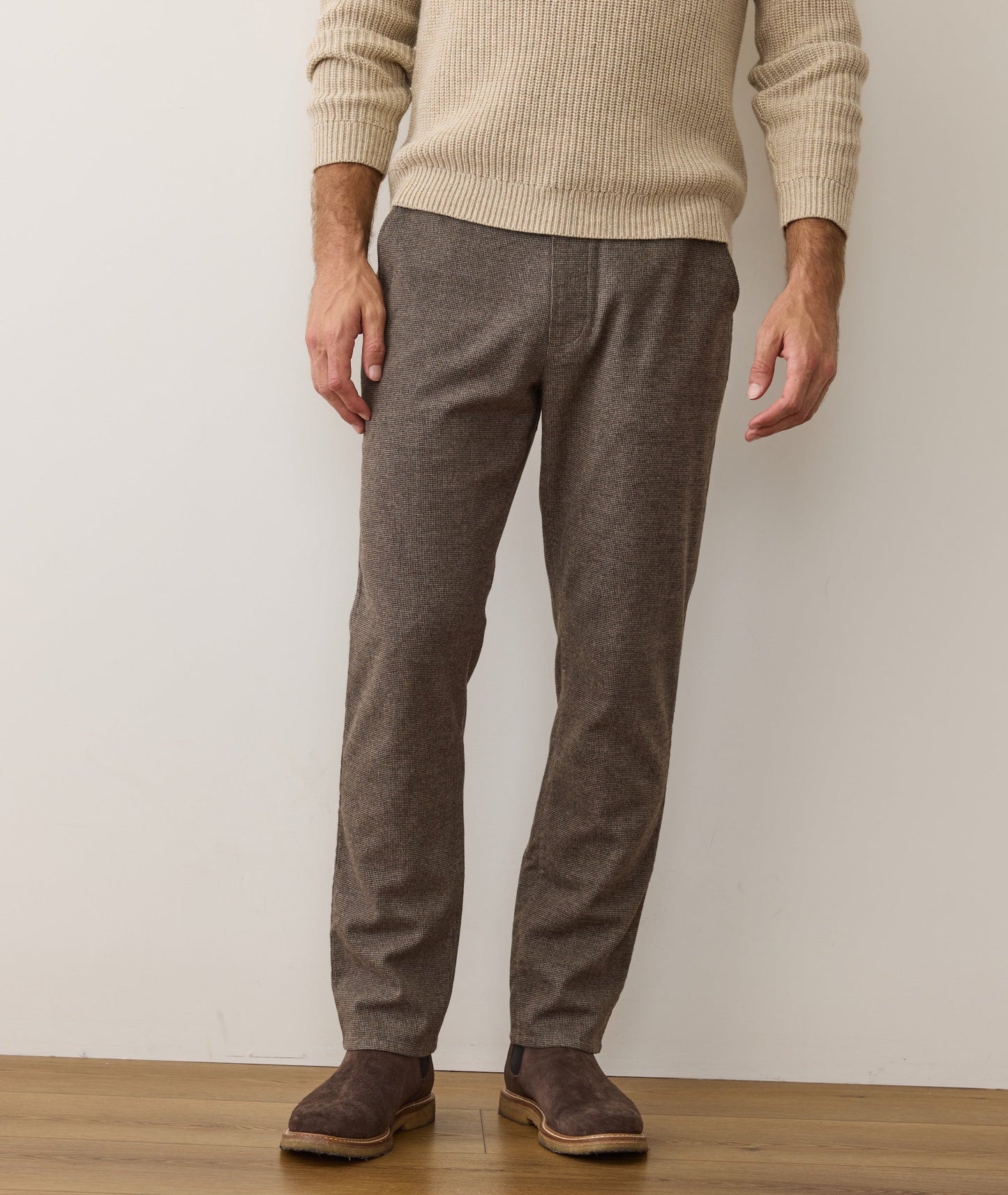 Marine Layer Saturday Houndstooth Chino - Slim Straight