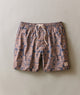 Brown/Navy Geo Fan Print