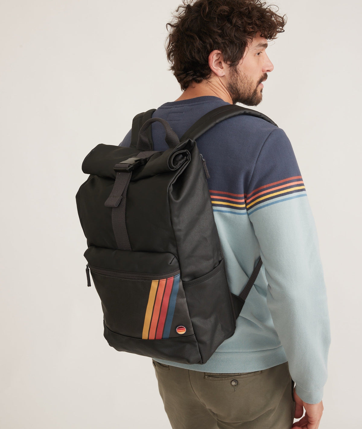 Marine Layer Roll Top Backpack in Phantom