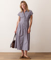 Navy & Lilac Stripe