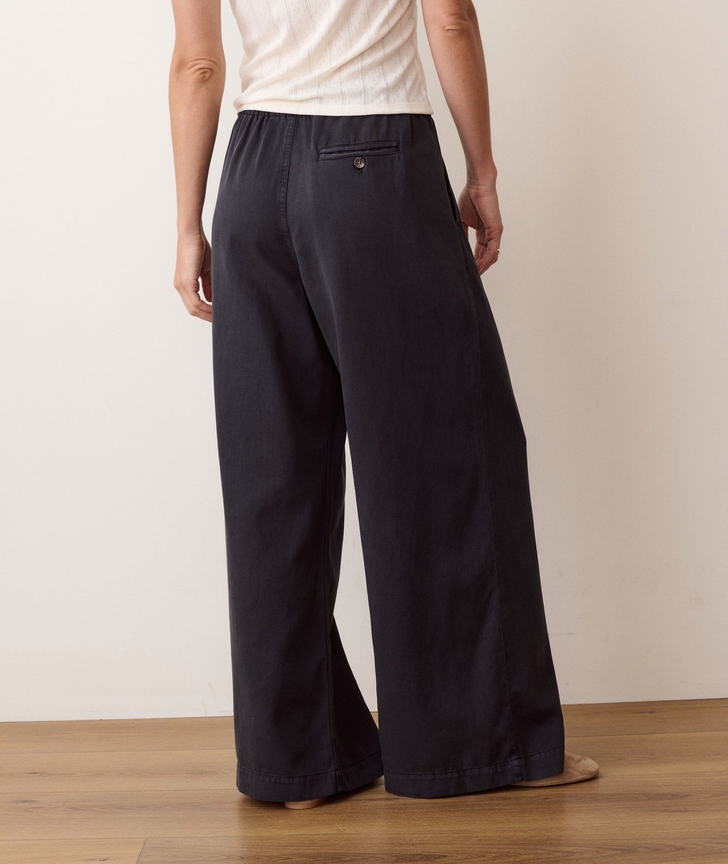 Marine Layer Allison Pleated Wide Leg Trouser