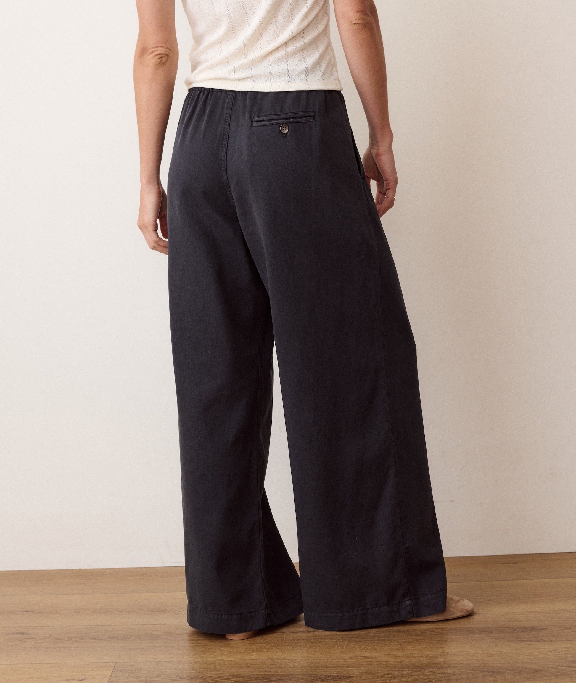Marine Layer Allison Pleated Wide Leg Trouser