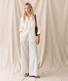 Cream/Navy Stripe