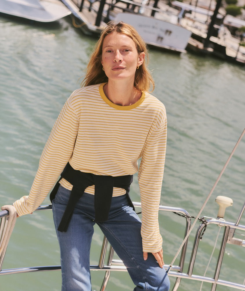 Marine Layer Poppy Double Knit Crewneck