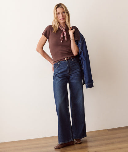 Marine Layer Lexi Rib Sun-In Crew Tee