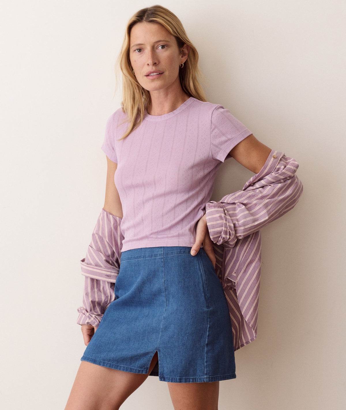 Marine Layer Lexi Pointelle Tee