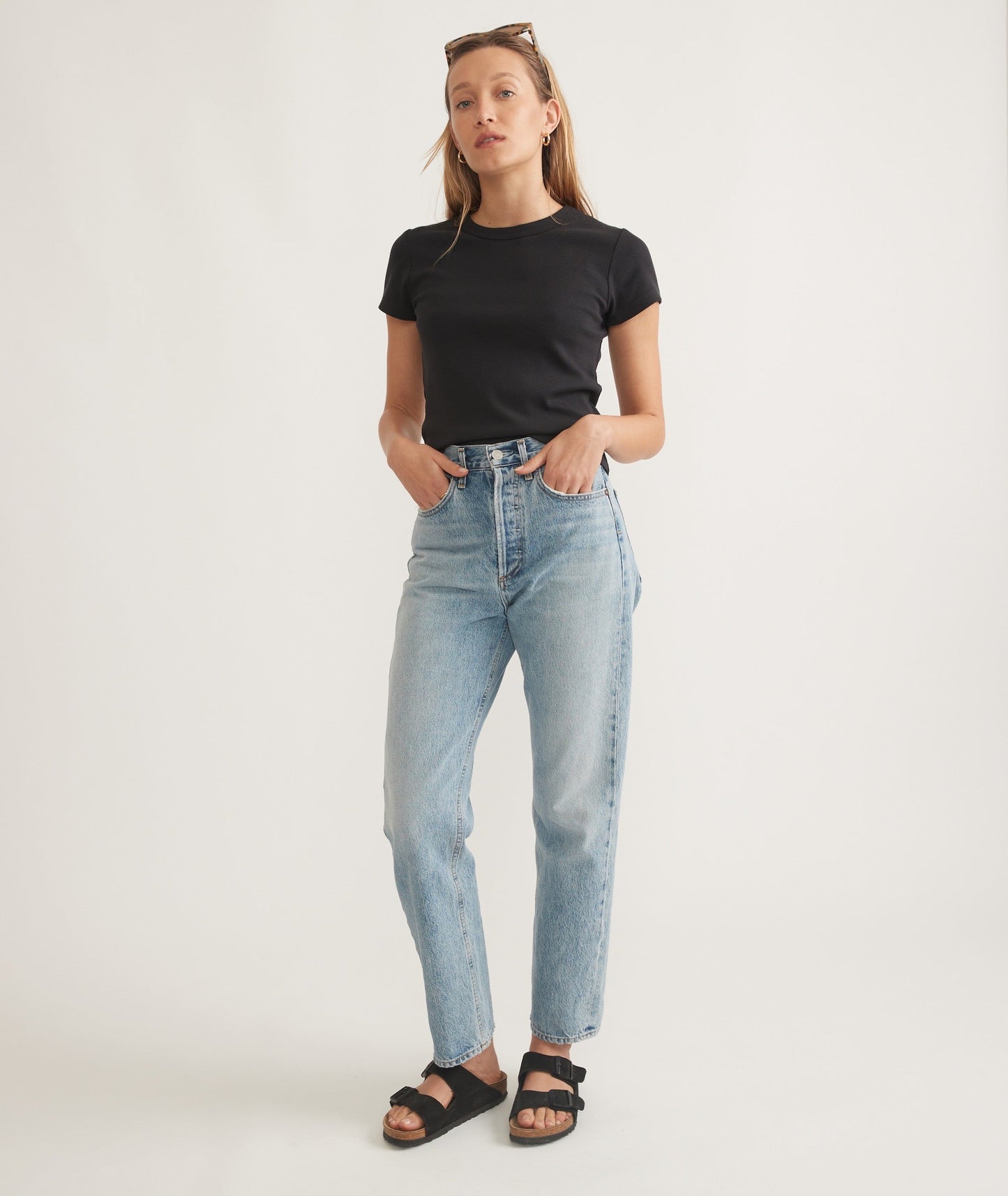 Marine Layer Lexi Rib Sun-In Crew Tee