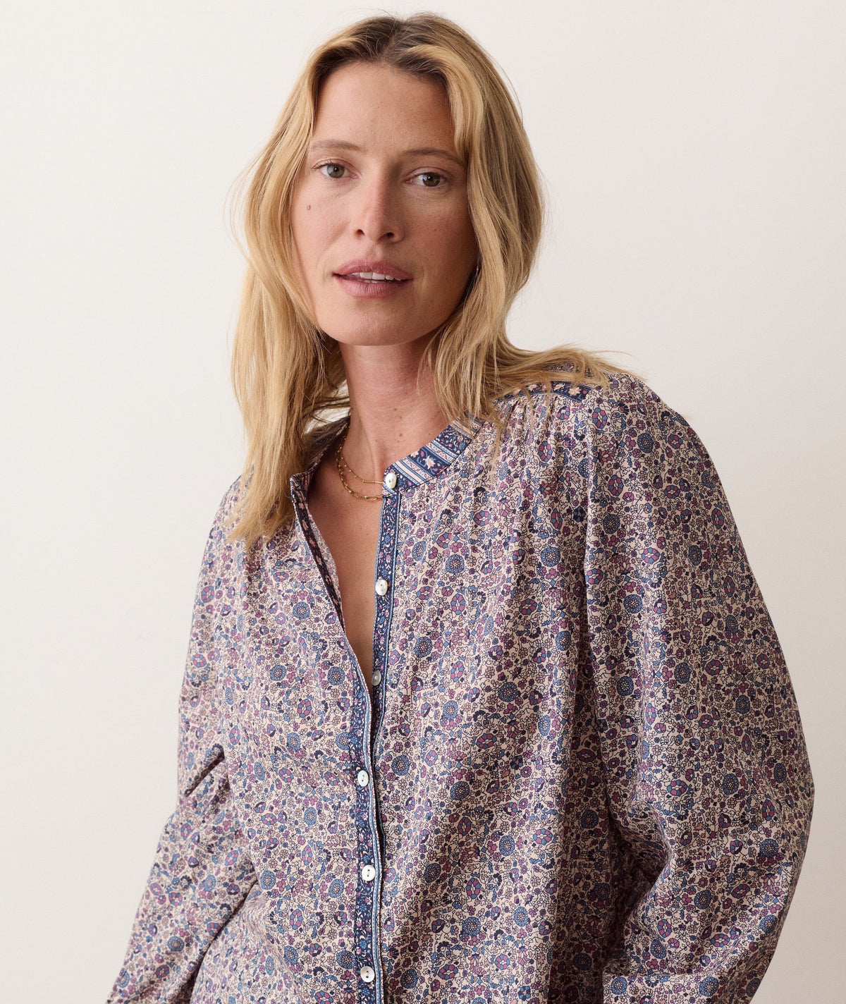 Marine Layer Vivian Button Through Blouse