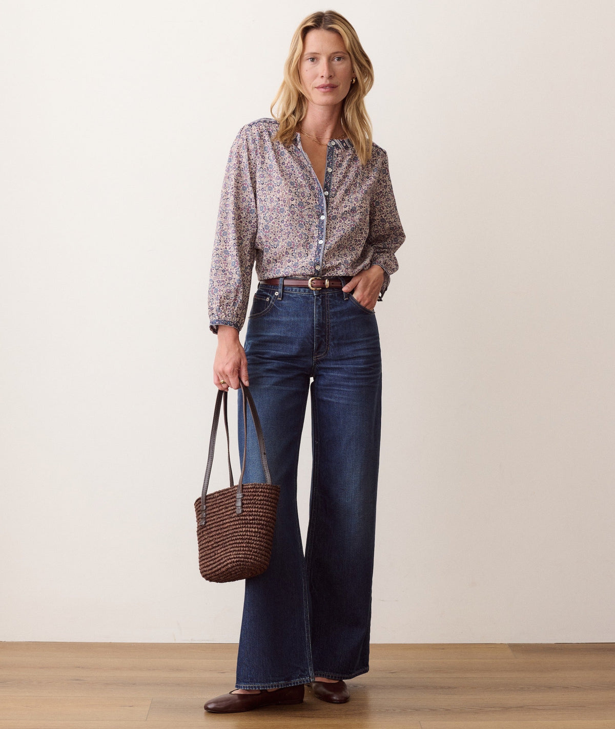Marine Layer Vivian Button Through Blouse