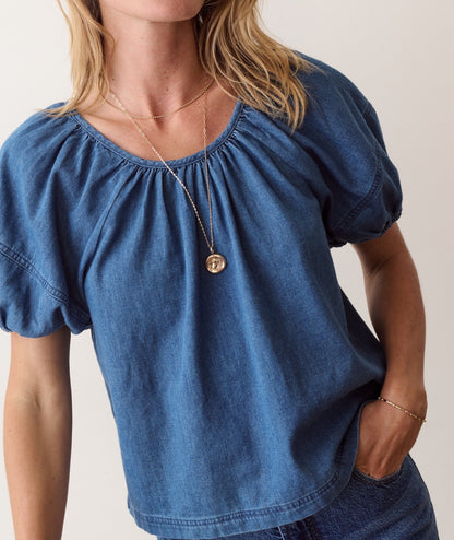 Marine Layer Gia Denim Blouse