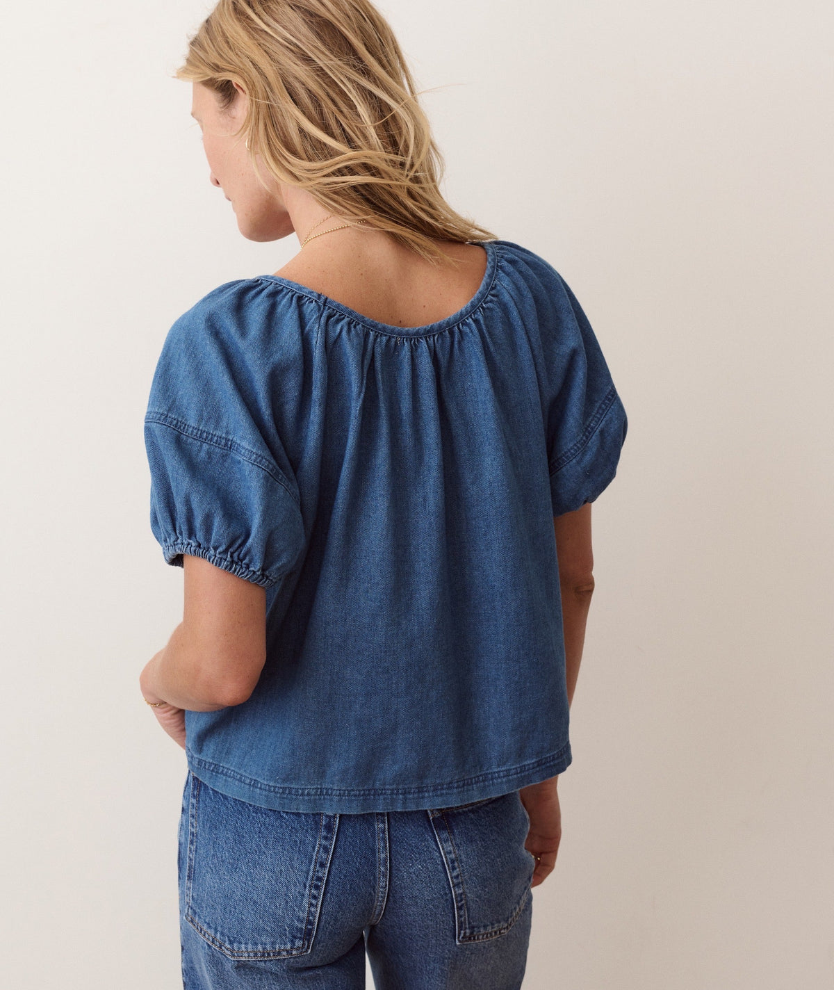 Marine Layer Gia Denim Blouse