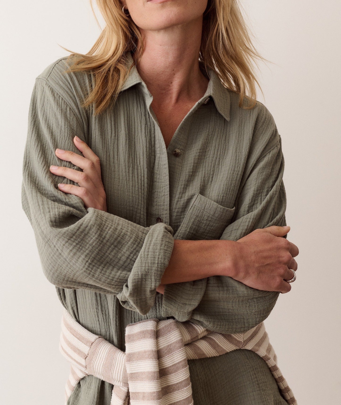 Marine Layer Jane Relaxed Double Cloth Shirt