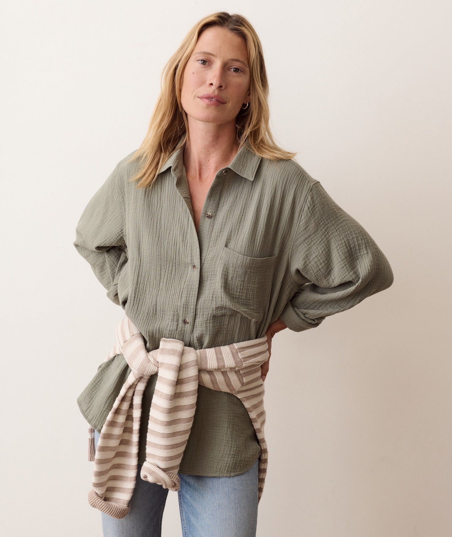 Marine Layer Jane Relaxed Double Cloth Shirt