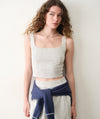 Cream/Navy Stripe