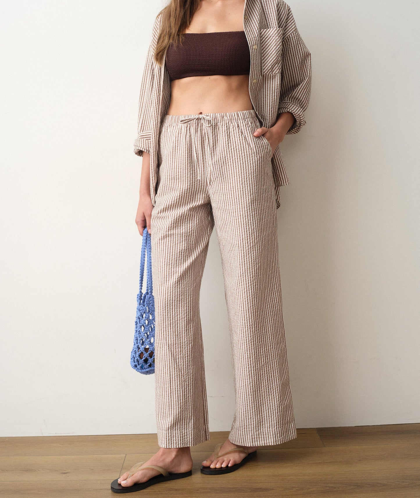Marine Layer Josie Seersucker Drawstring Pant