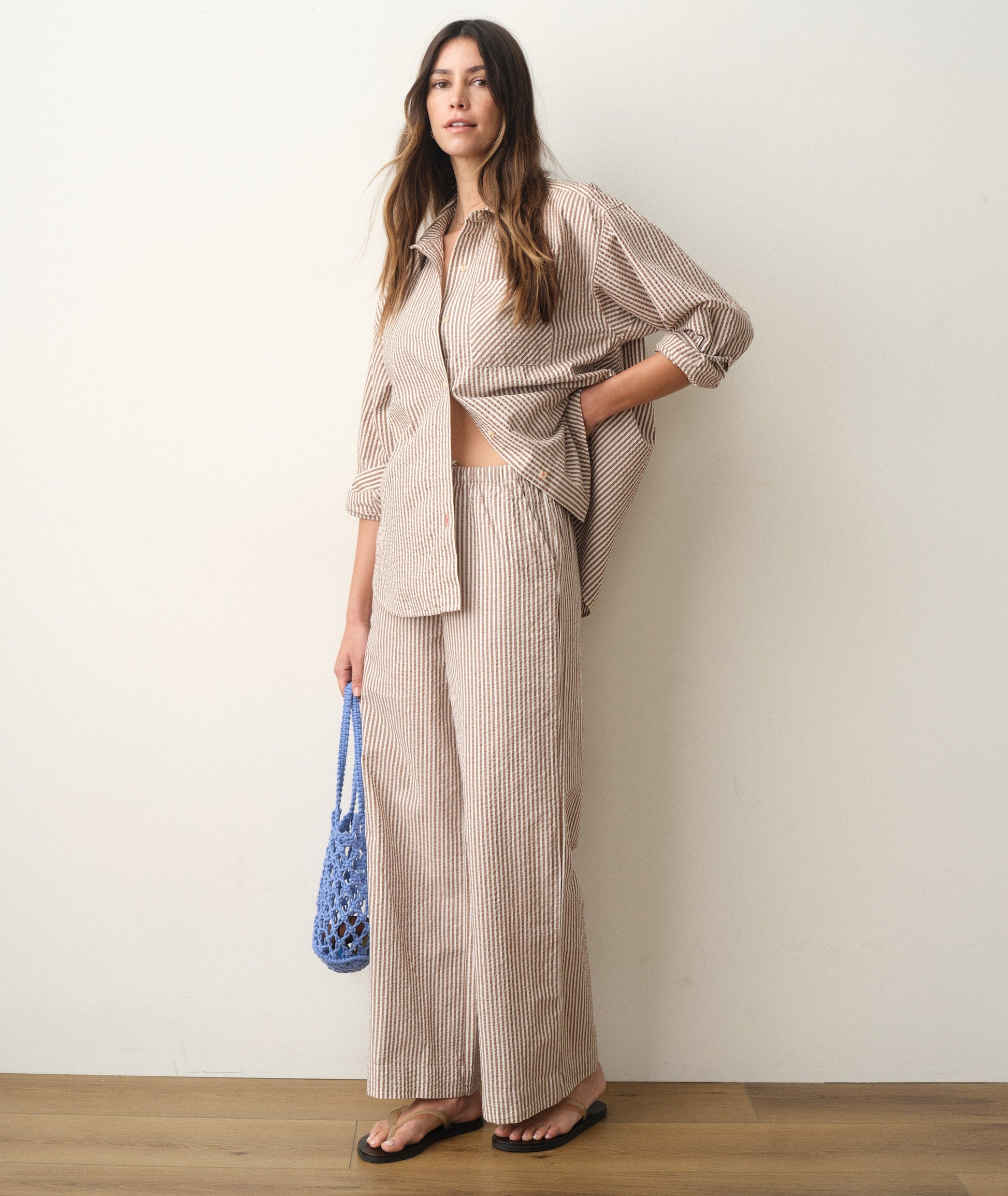 Marine Layer Josie Seersucker Drawstring Pant