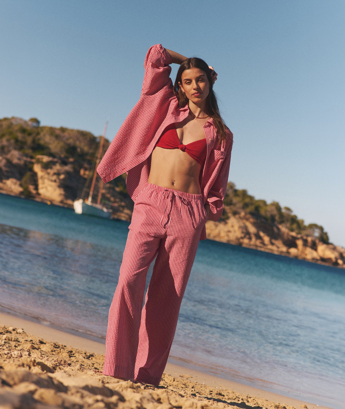 Marine Layer Josie Seersucker Drawstring Pant
