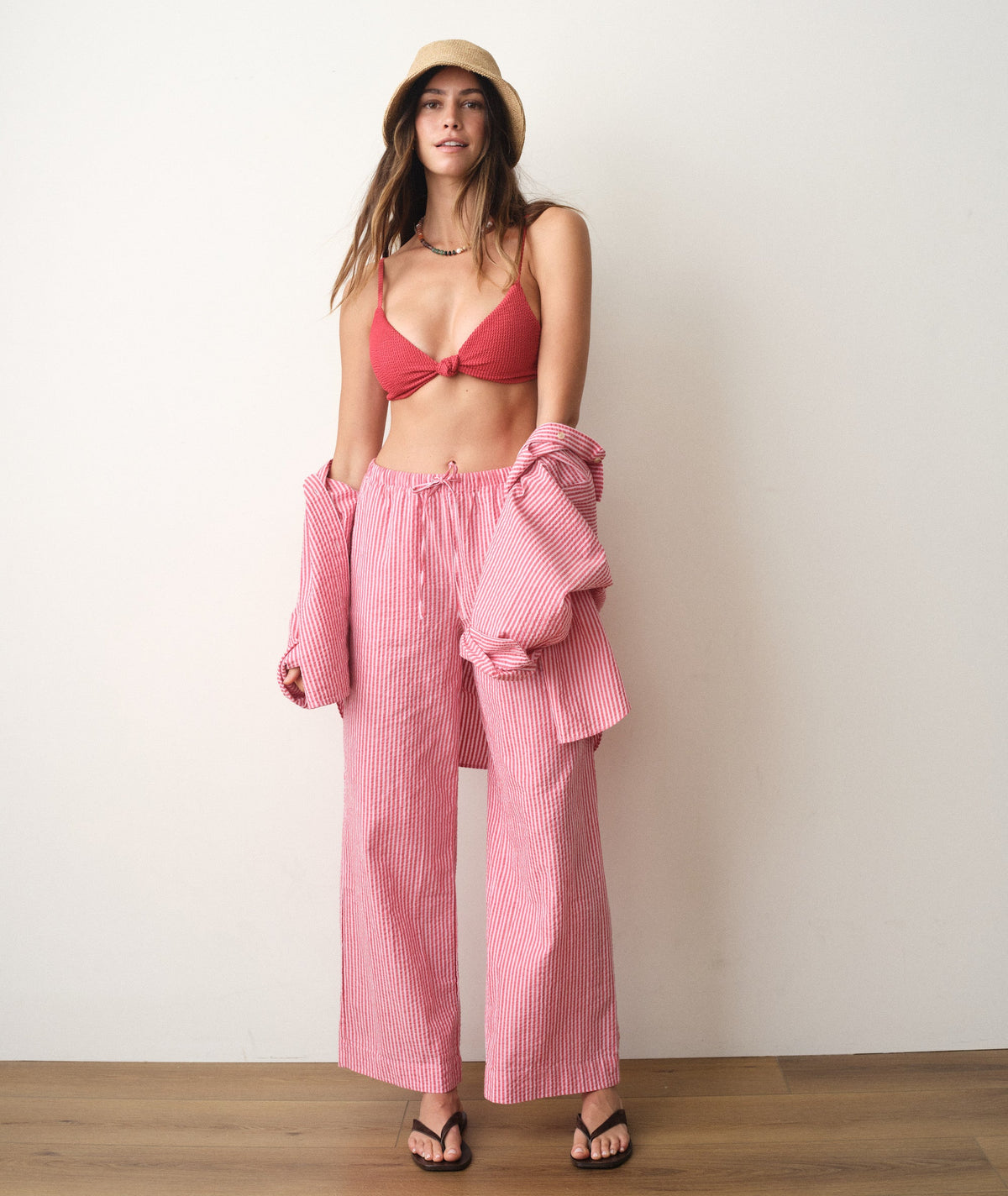 Marine Layer Josie Seersucker Drawstring Pant