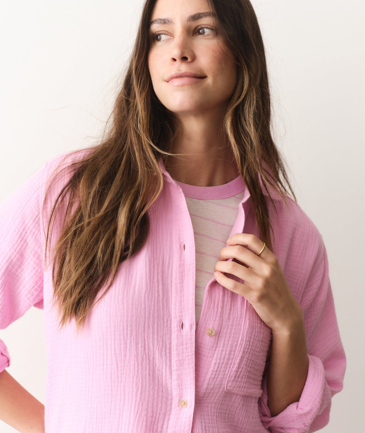 Marine Layer Jane Relaxed Double Cloth Shirt