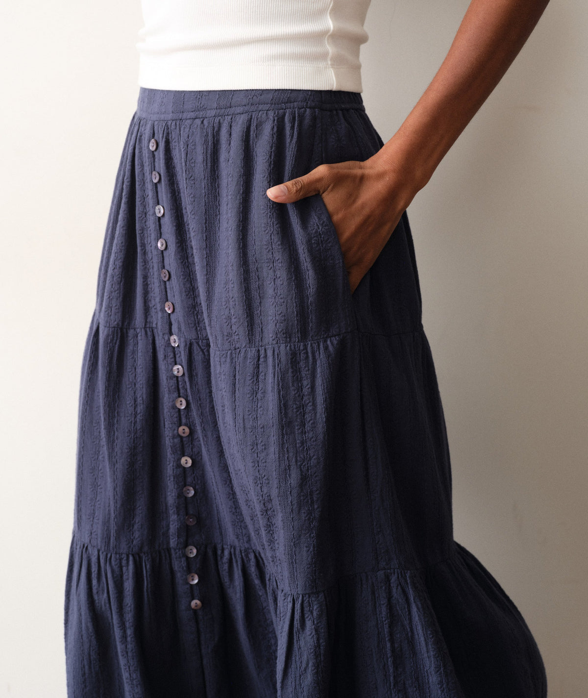 Marine Layer Lana Button-Through Skirt