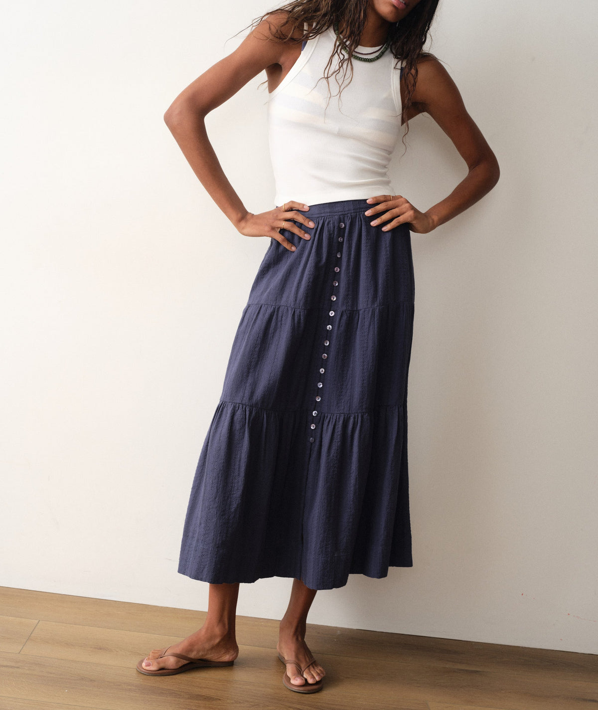 Marine Layer Lana Button-Through Skirt