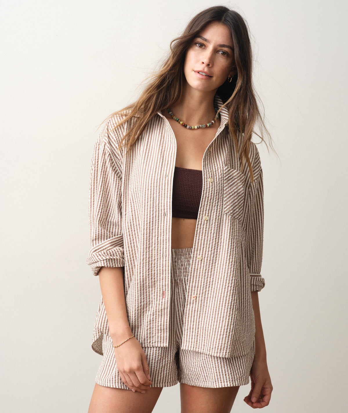 Marine Layer Gracey Oversized Seersucker Shirt