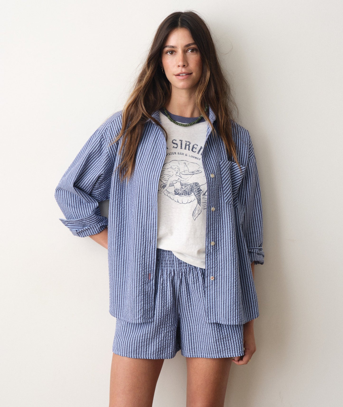 Marine Layer Gracey Oversized Seersucker Shirt