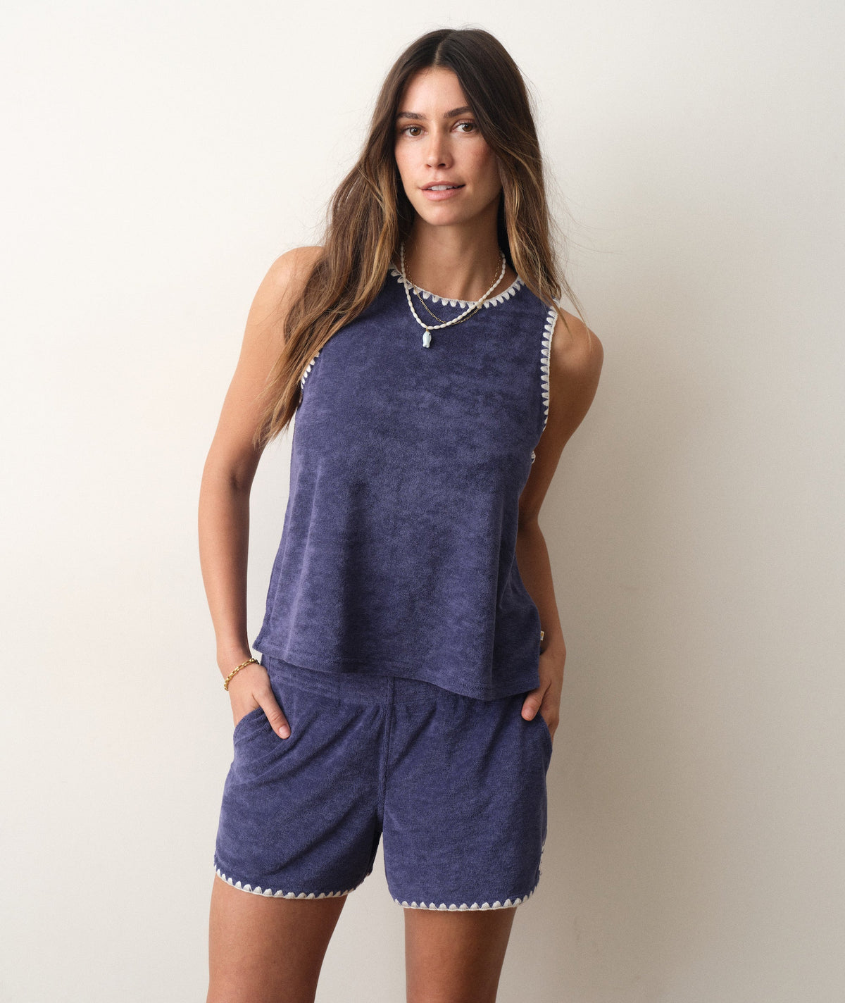 Marine Layer Beach Terry Shell Tank