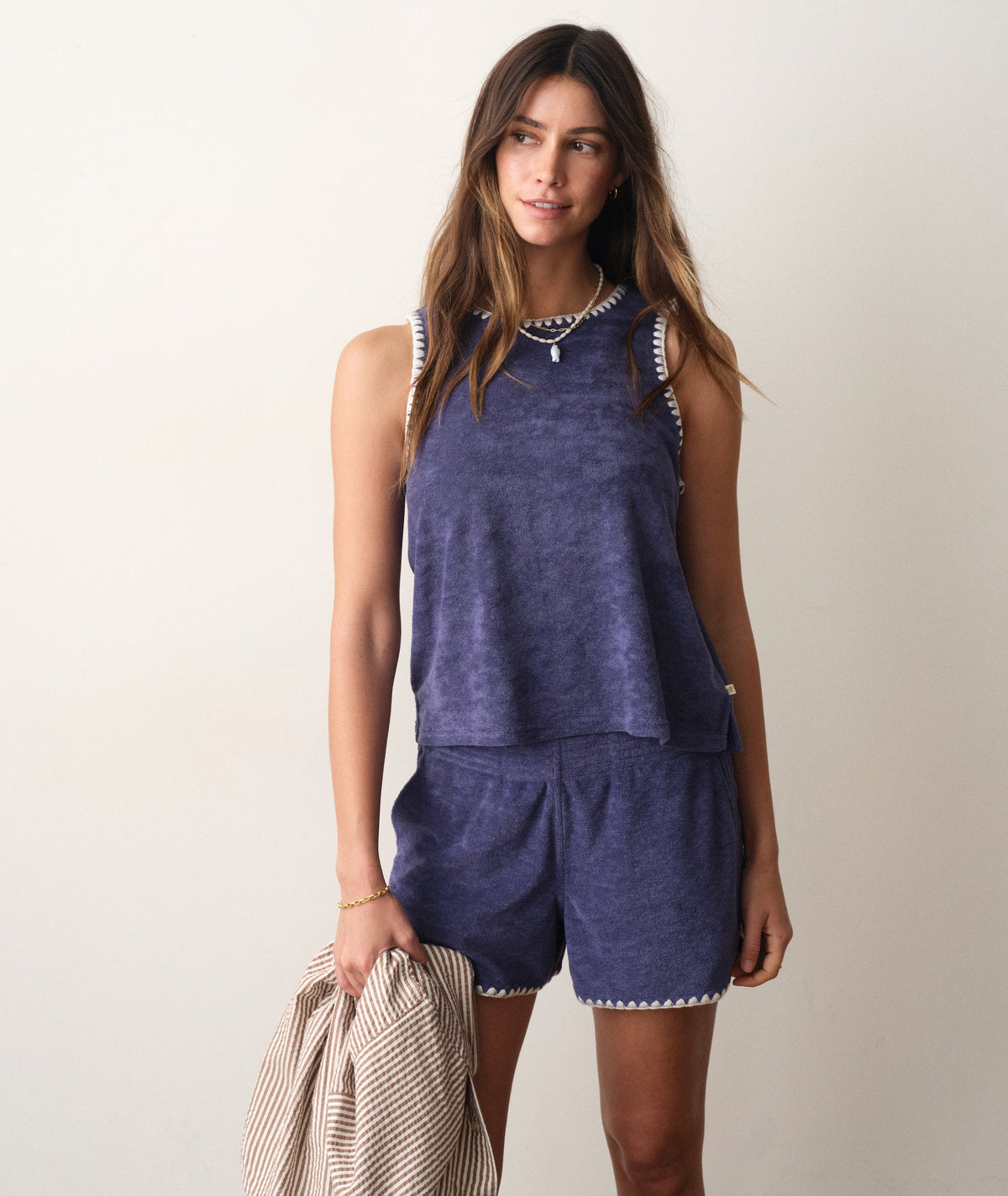 Marine Layer Beach Terry Shell Tank