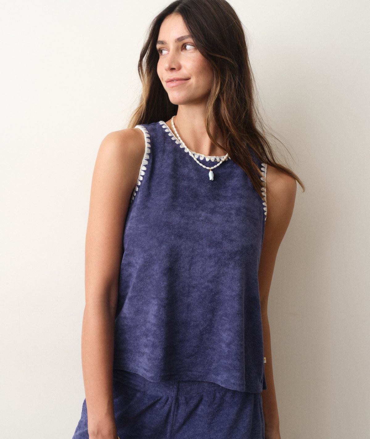Marine Layer Beach Terry Shell Tank