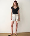 Cream/Navy Stripe